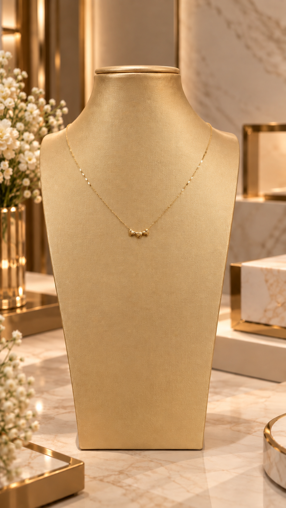 Collar Triple corazón