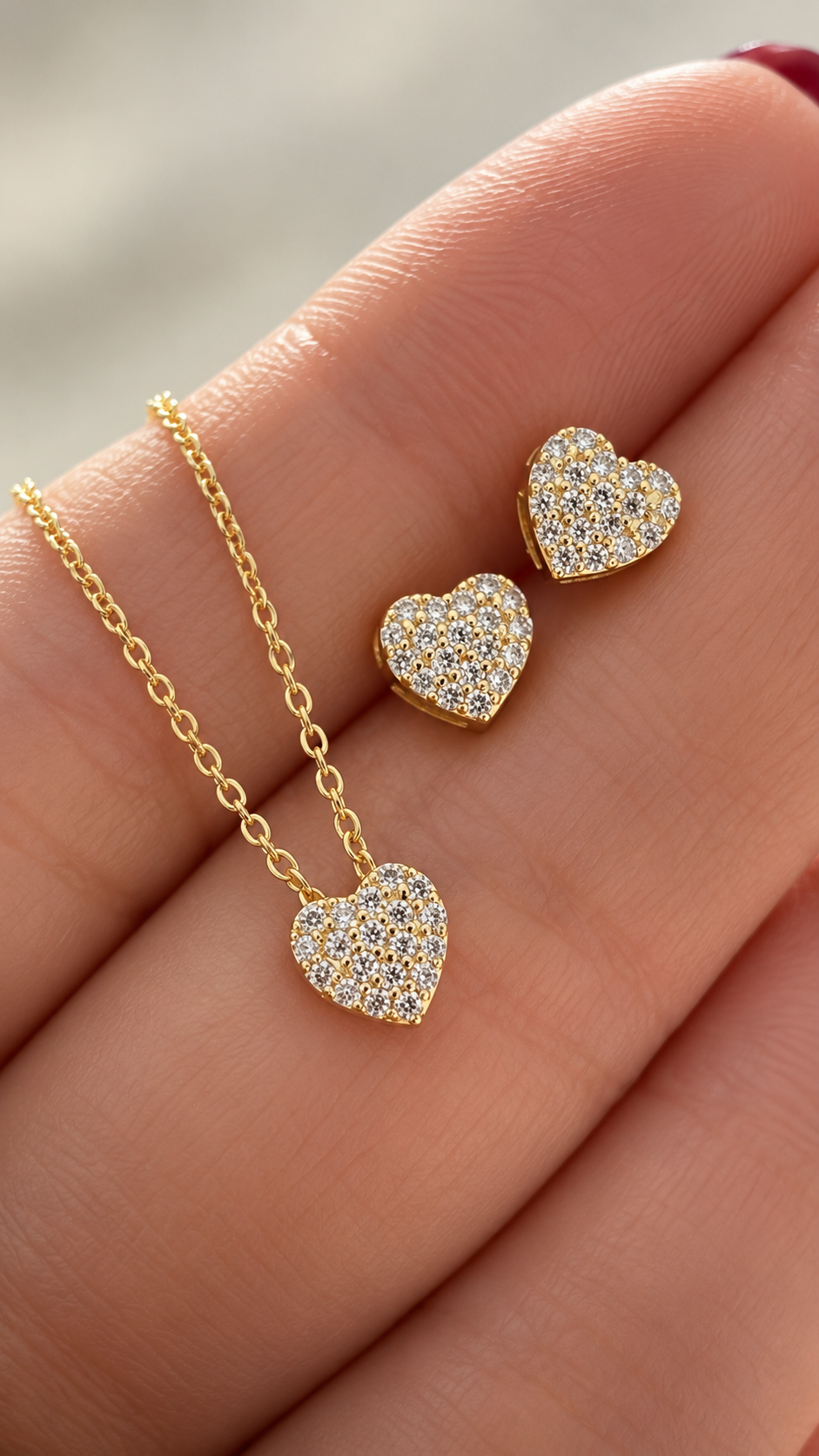 Juego corazones pavé