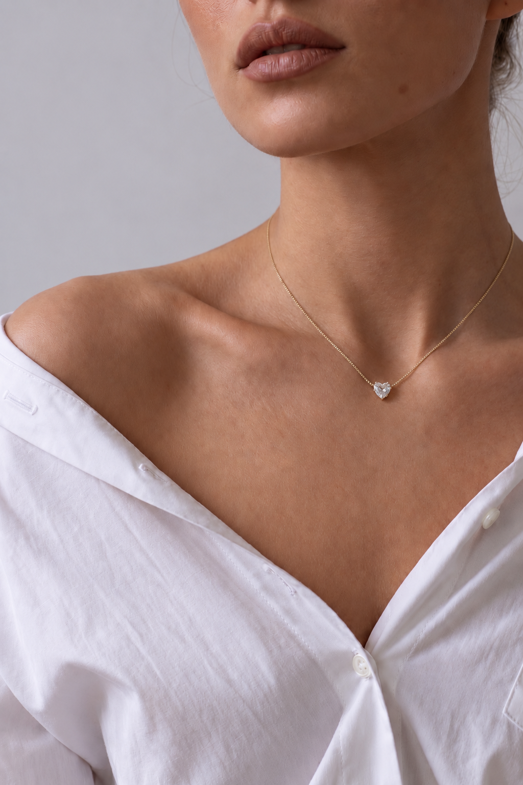 Collar punto de luz de Corazón