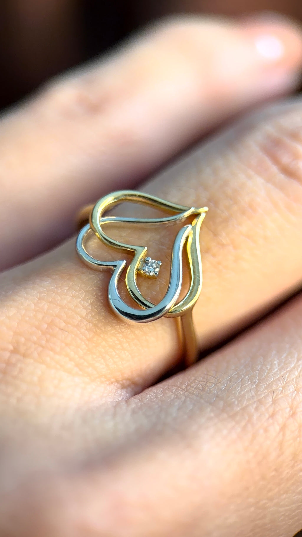 Anillo Doble Corazón Lumière