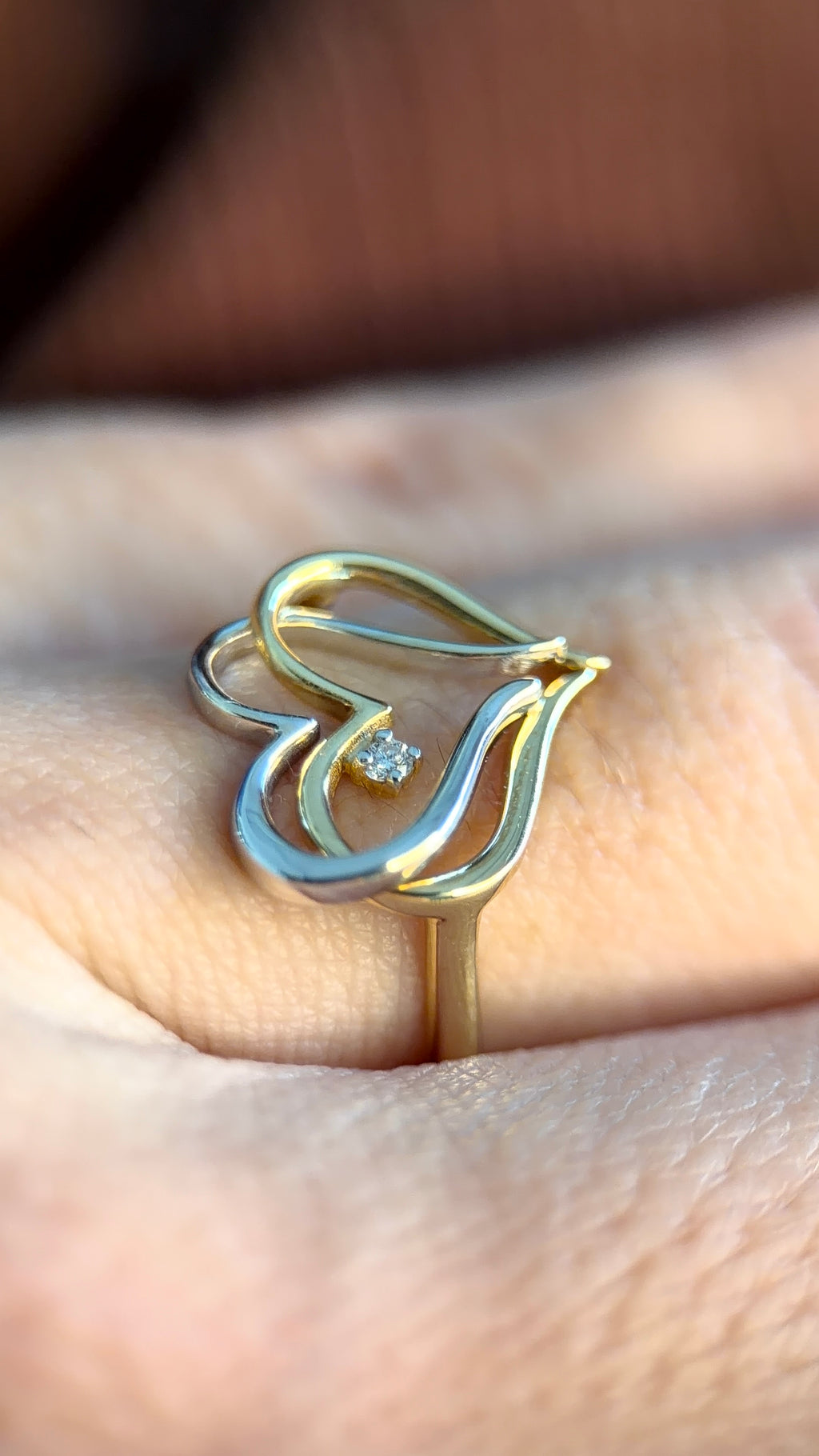 Anillo Doble Corazón Lumière
