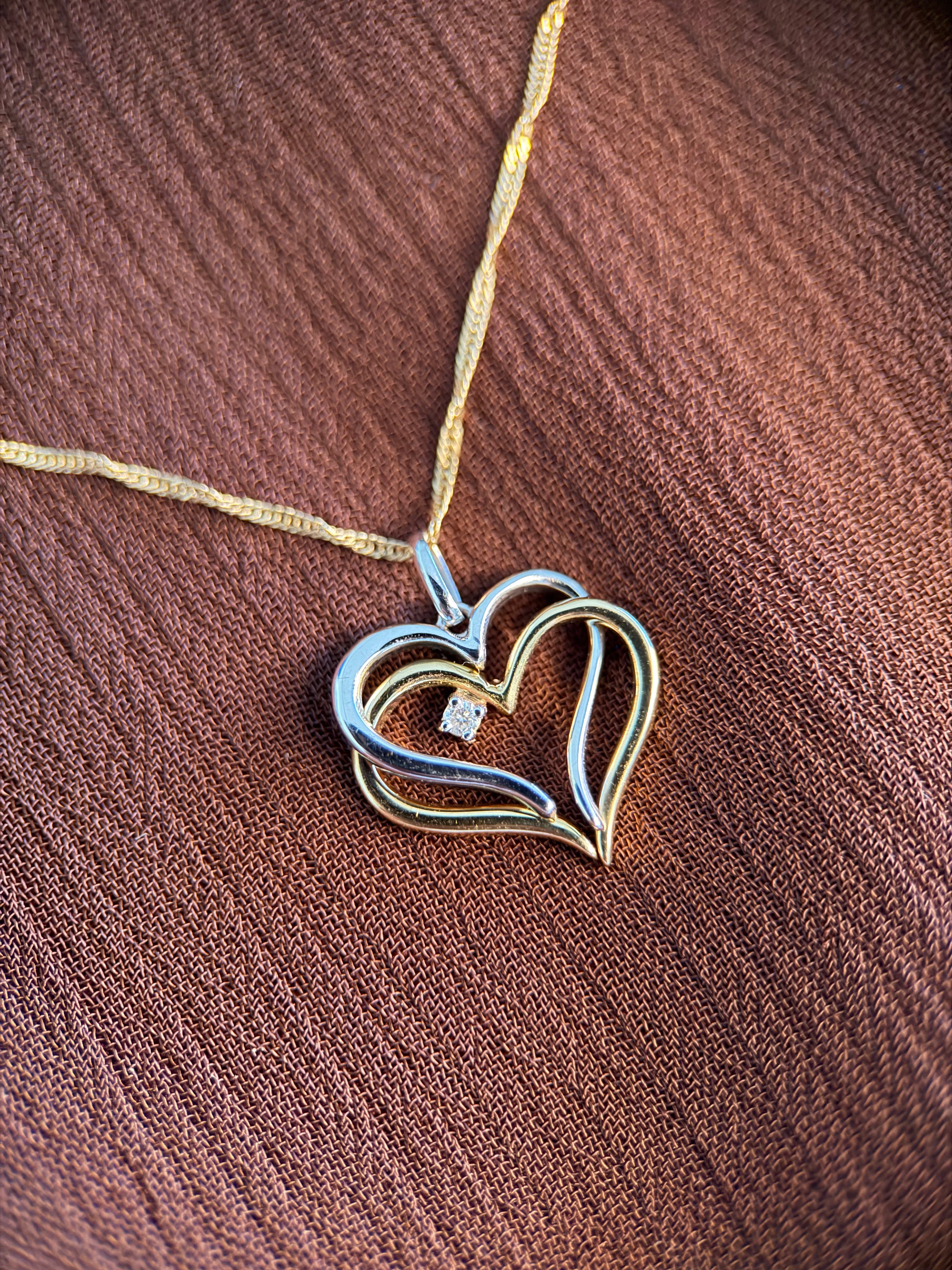 Collar Doble Corazón Lumière