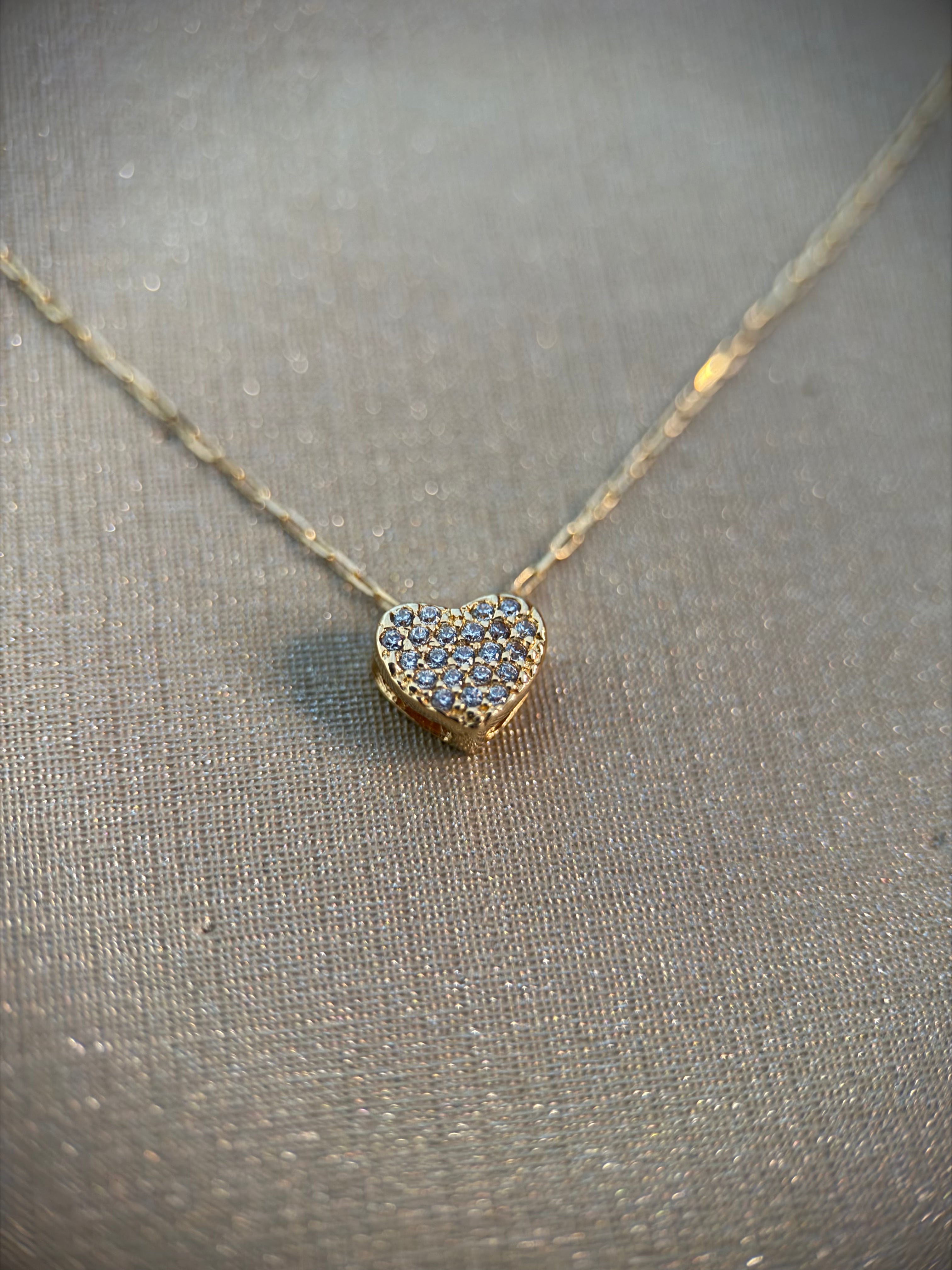 Collar Corazón Pavé Lumière