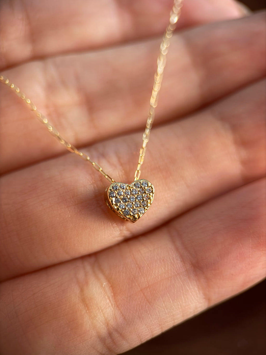 Collar Corazón Pavé Lumière