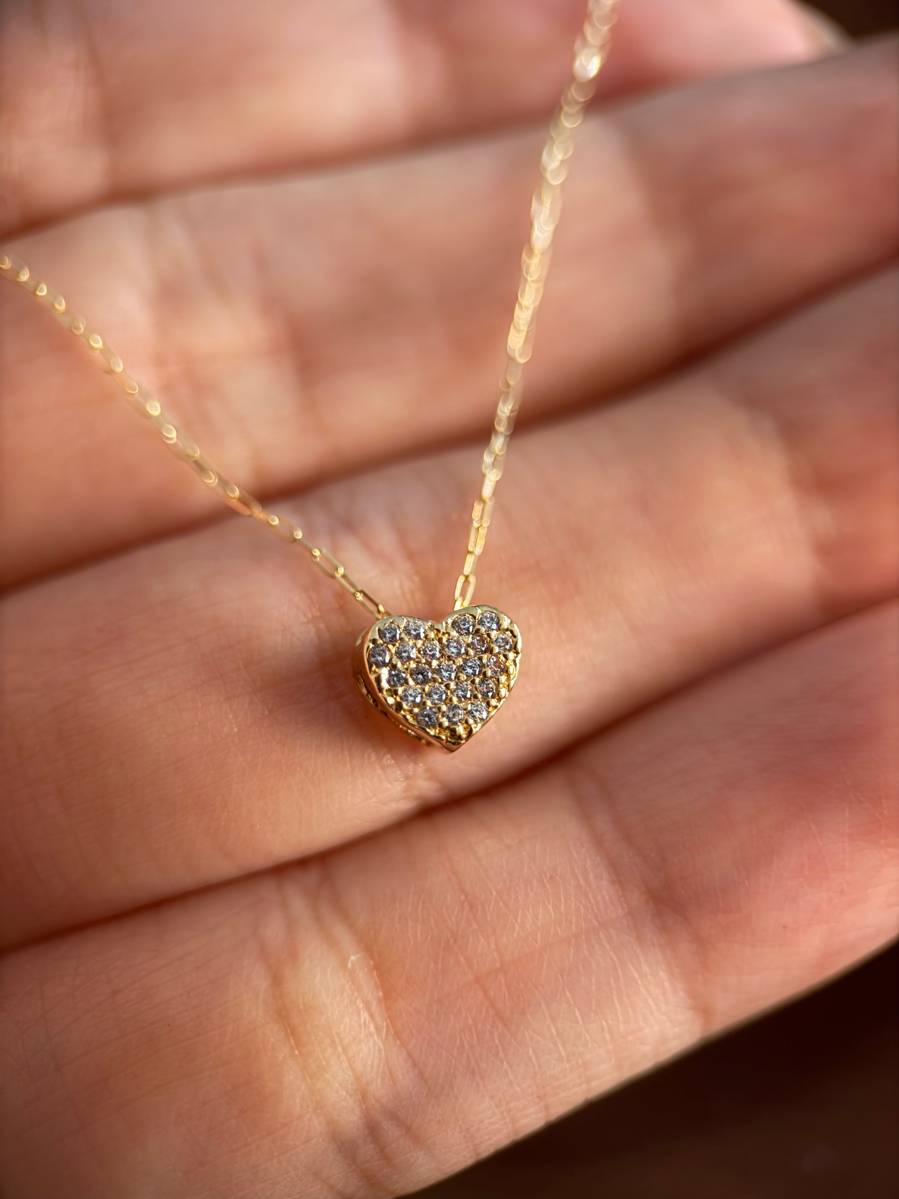 Collar Corazón Pavé Lumière