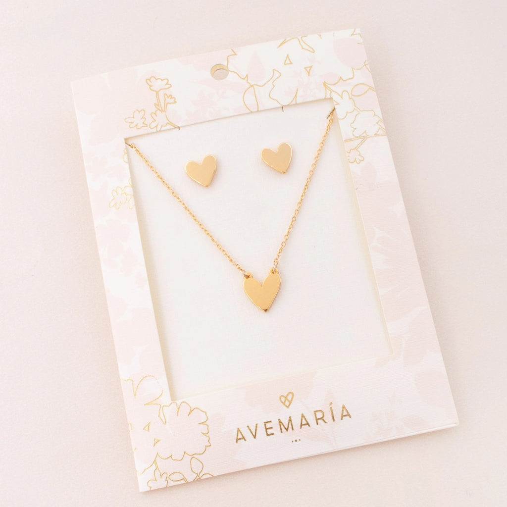 Set Collar Corazón Mini Gold