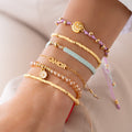 Set X6 Pulseras Carita Feliz + Aretes