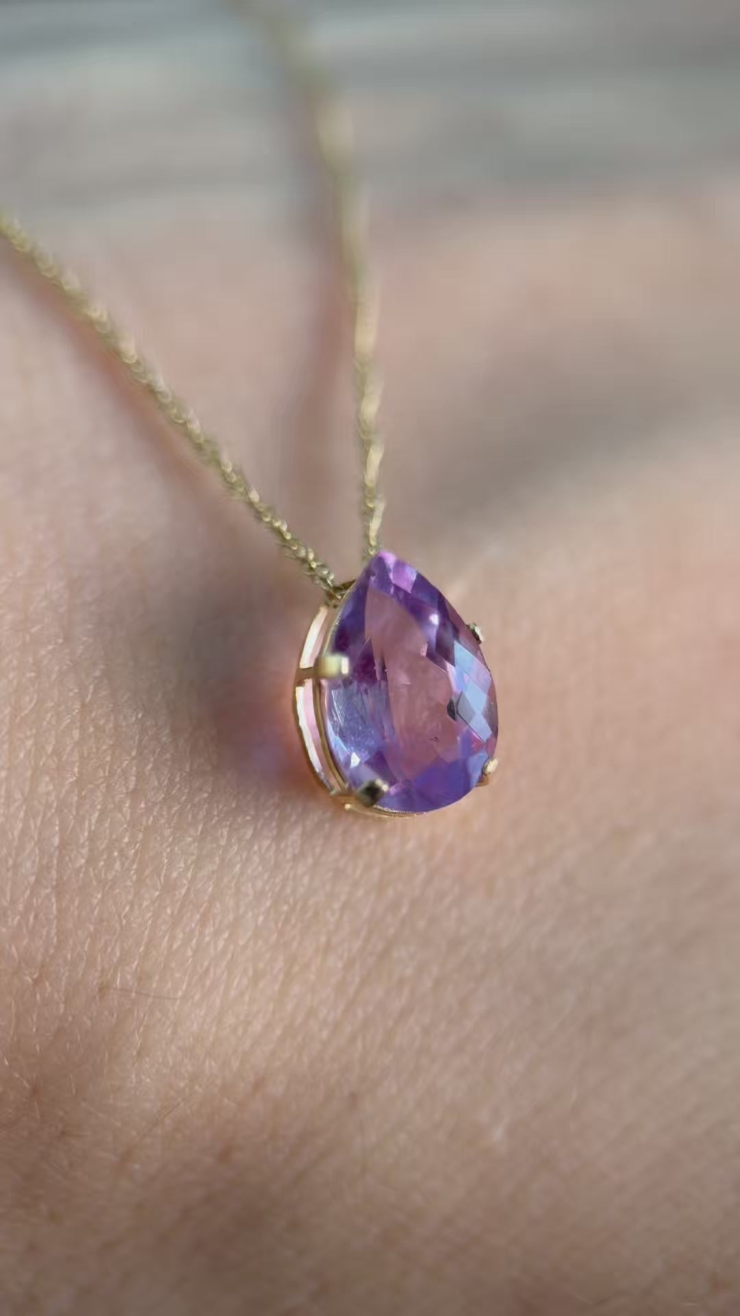 Collar Gota Lavanda